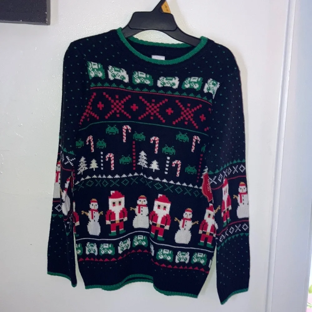 NWT Holiday time Christmas sweater kids size large 10/12 - Picture 1 of 7